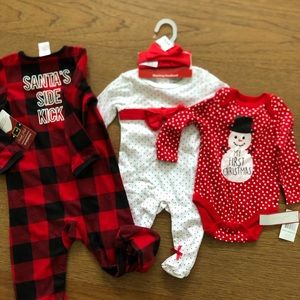 NWT Christmas baby clothes